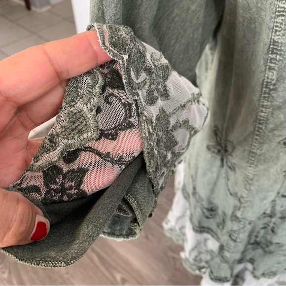 INCA COTTON EMBROIDERED TUNIC, lace trim - Picture 7 of 15